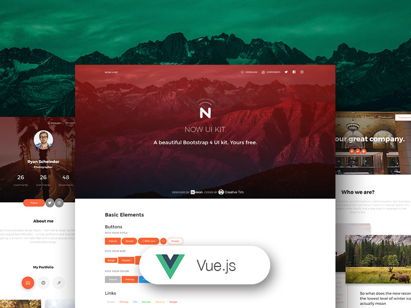 Vue Theme Now UI Kit - Crafted by Creative-Tim